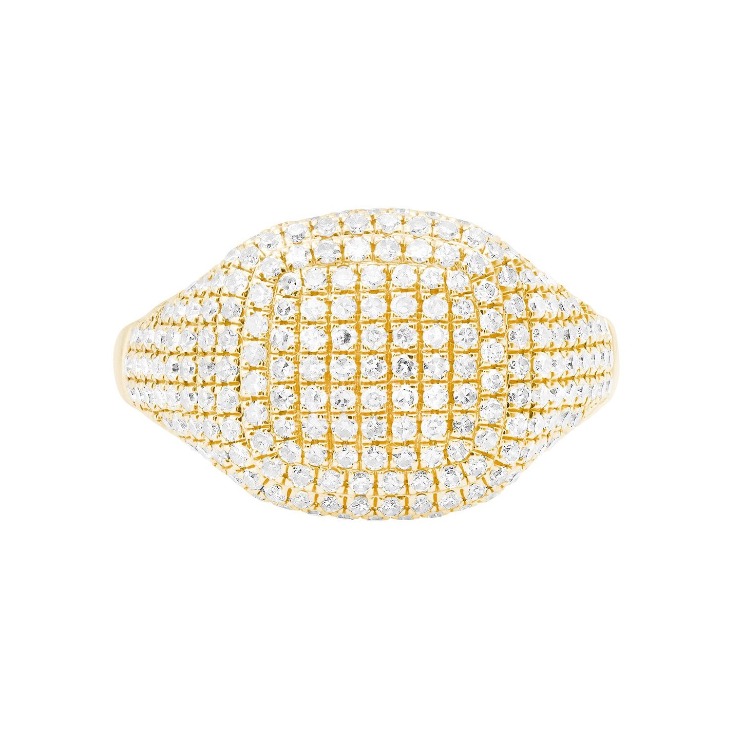 Full Pavé Diamond Signet Ring