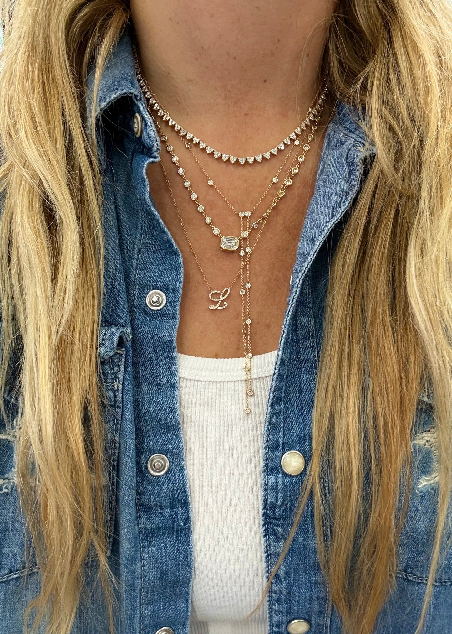 Diamonds By Yard Double Lariat Necklace