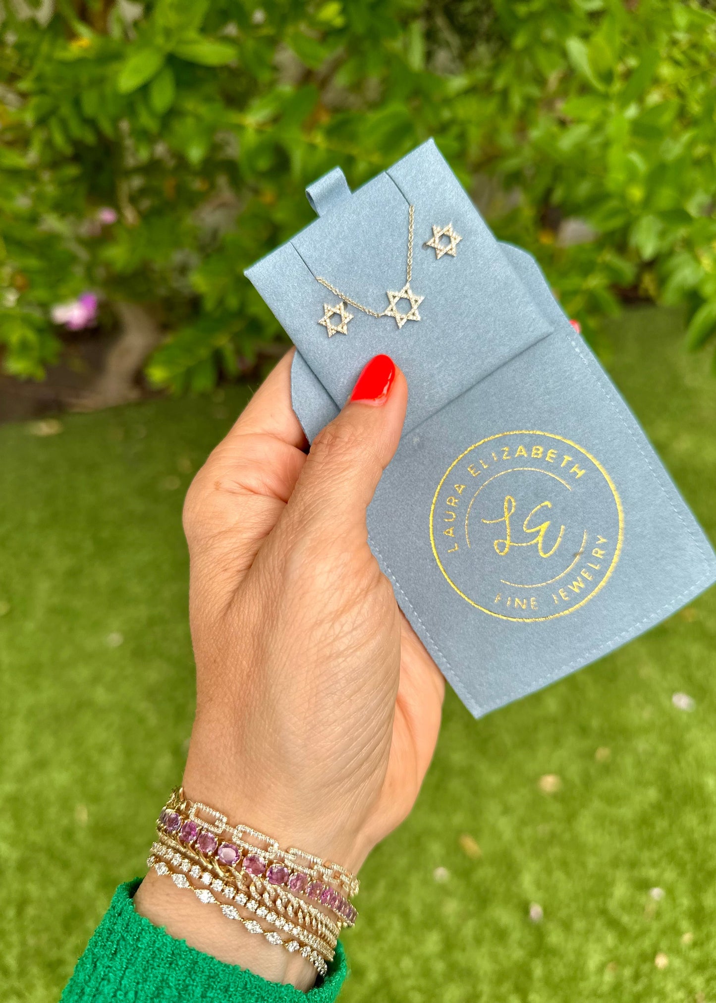 Classic Star of David Diamond Pendant Necklace