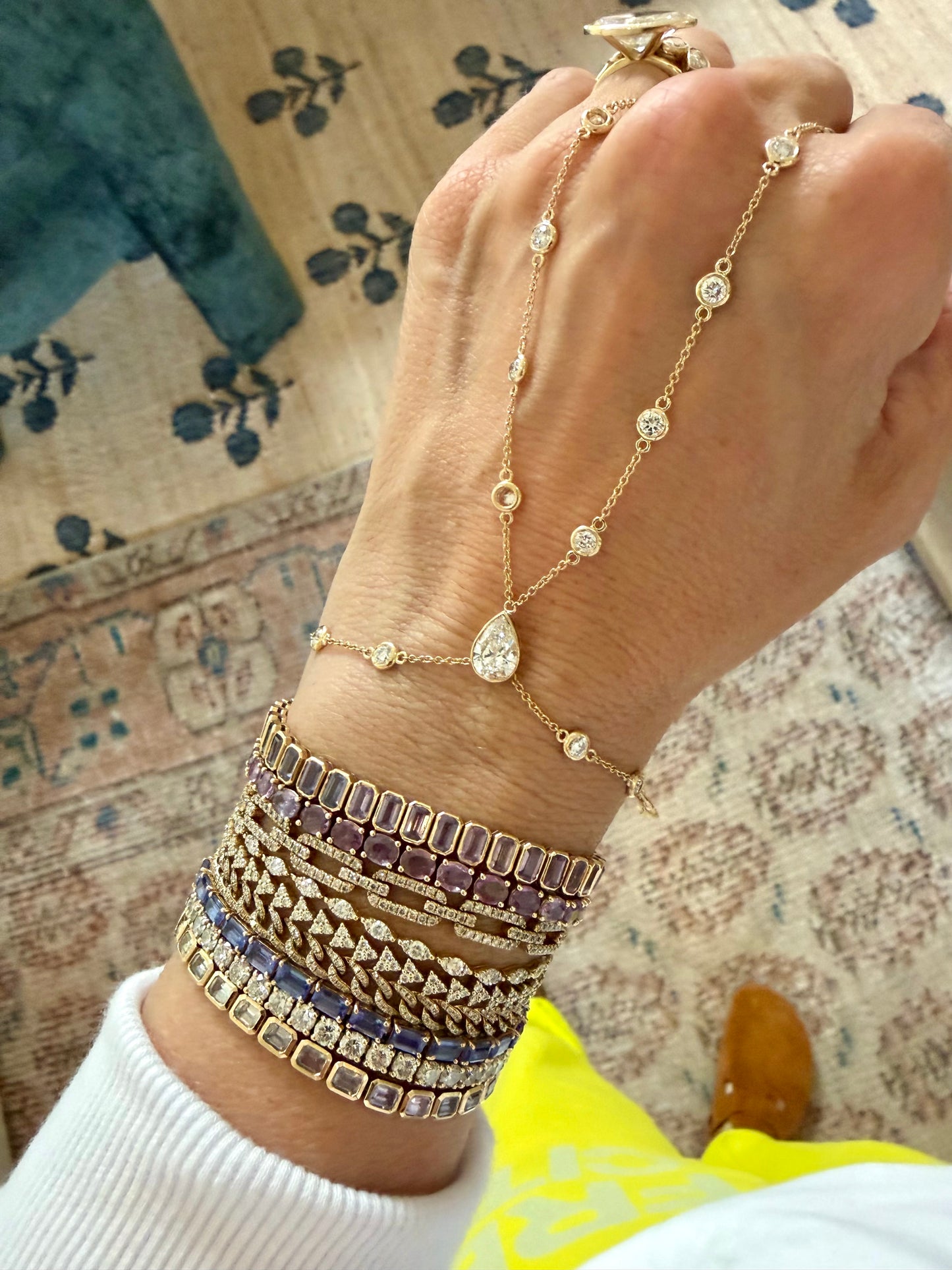 Sara Diamond Hand Chain