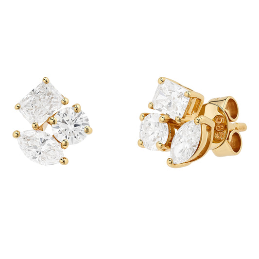Grace Diamond Trio Studs