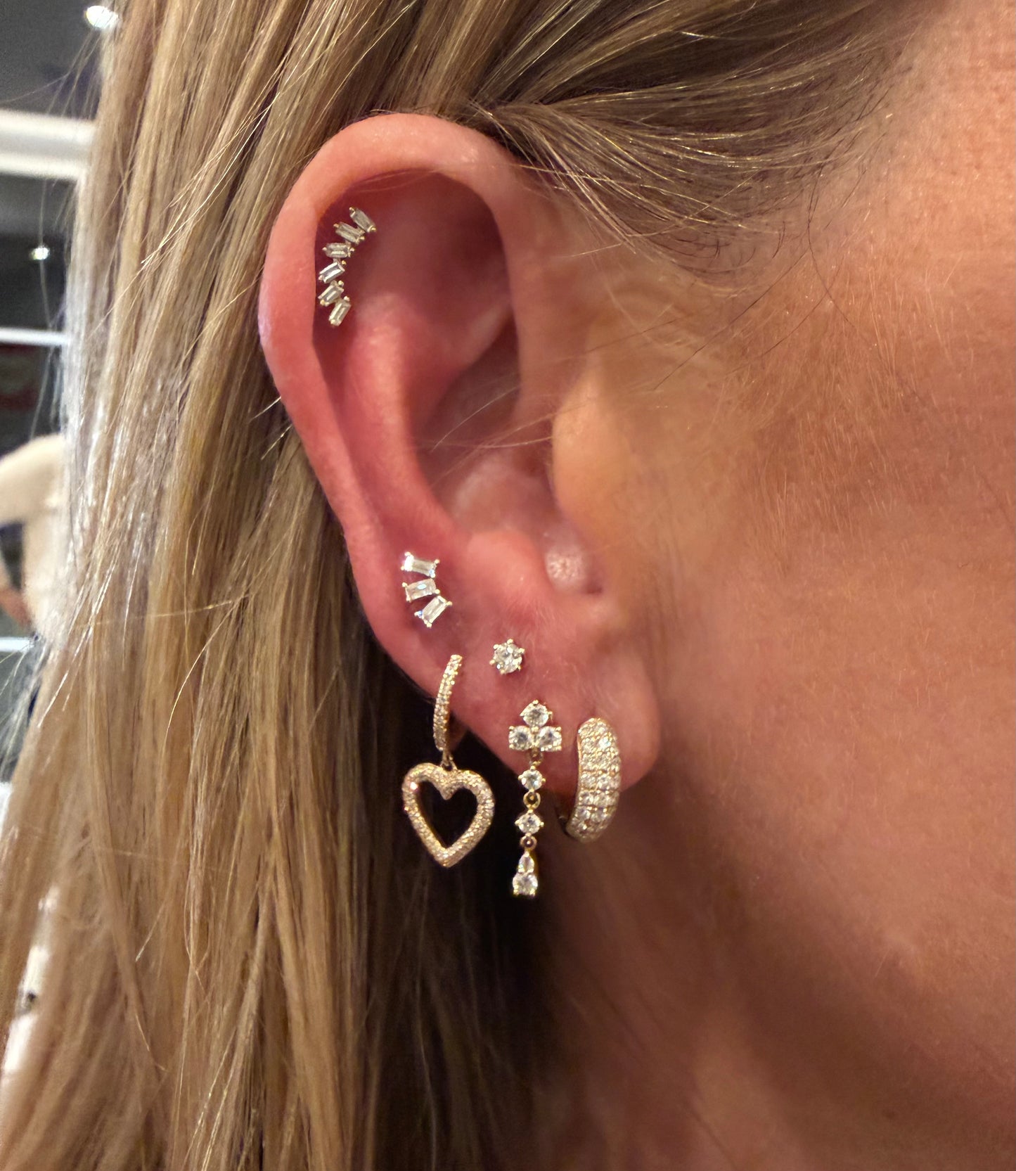 Fleur Dangle Studs