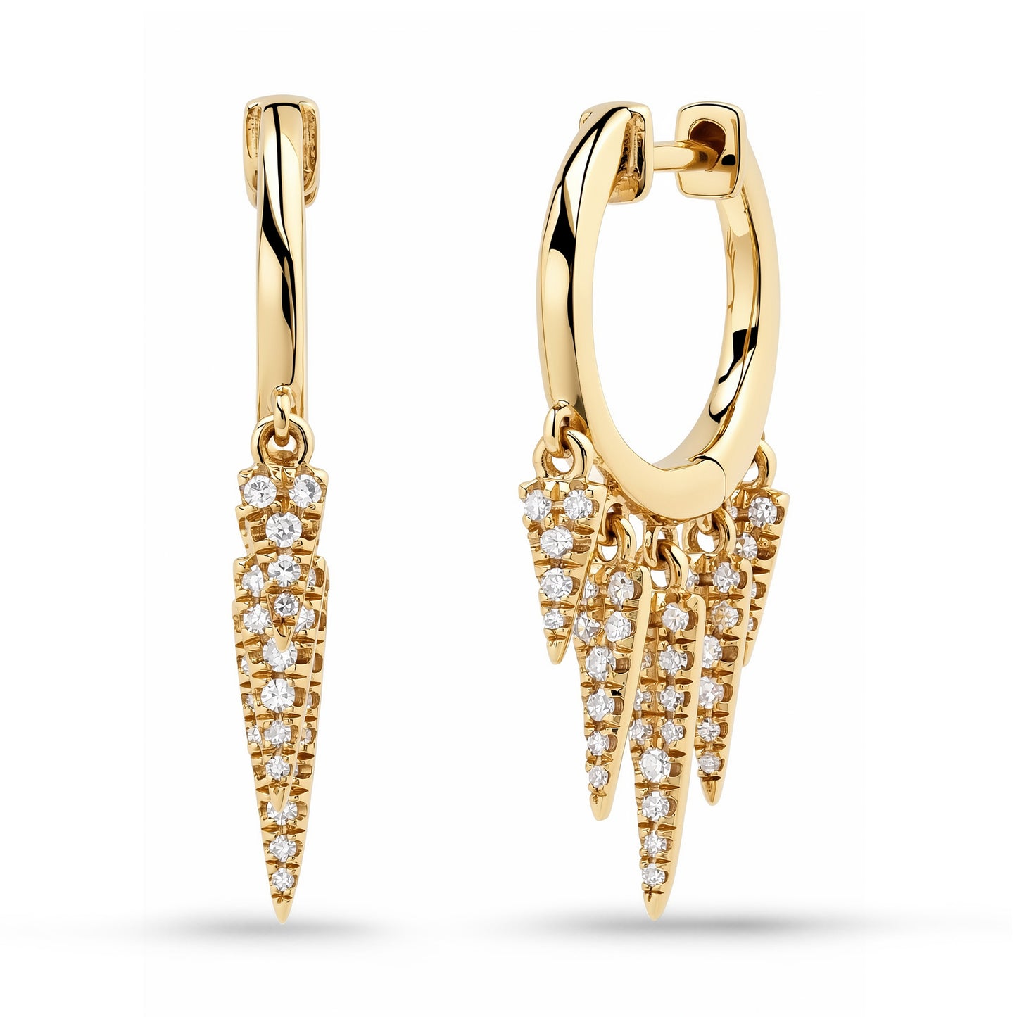 Diamond Spike Dangle Huggies