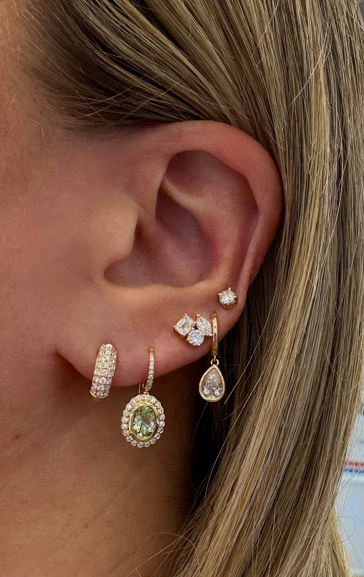Grace Diamond Trio Studs
