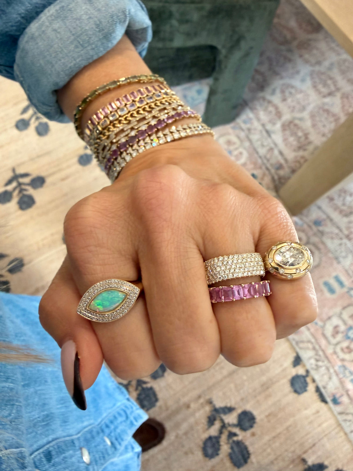 Marquise Opal & Diamond Ring