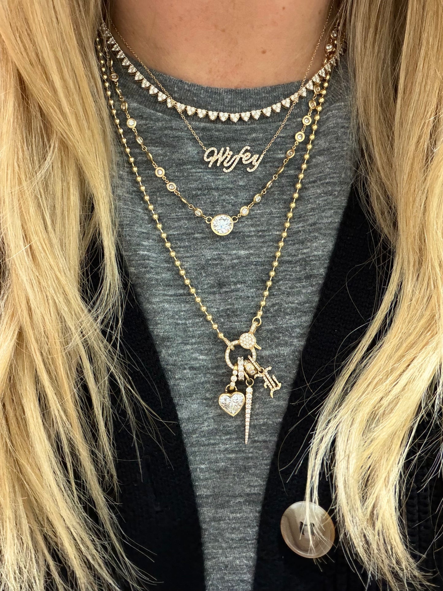 Diamond Lobster Ball Chain
