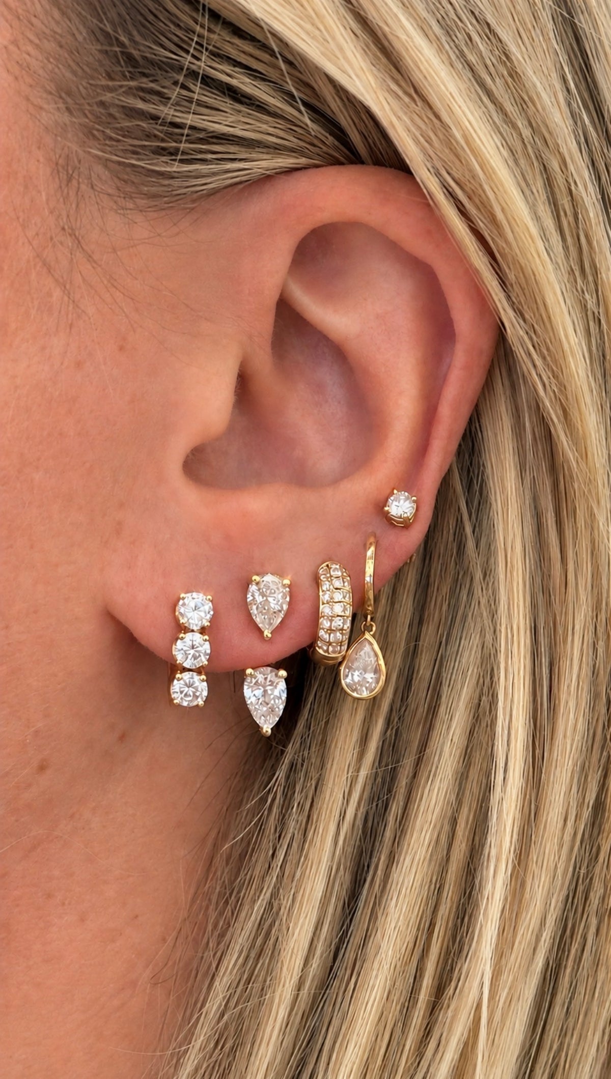 Pear Duo Studs