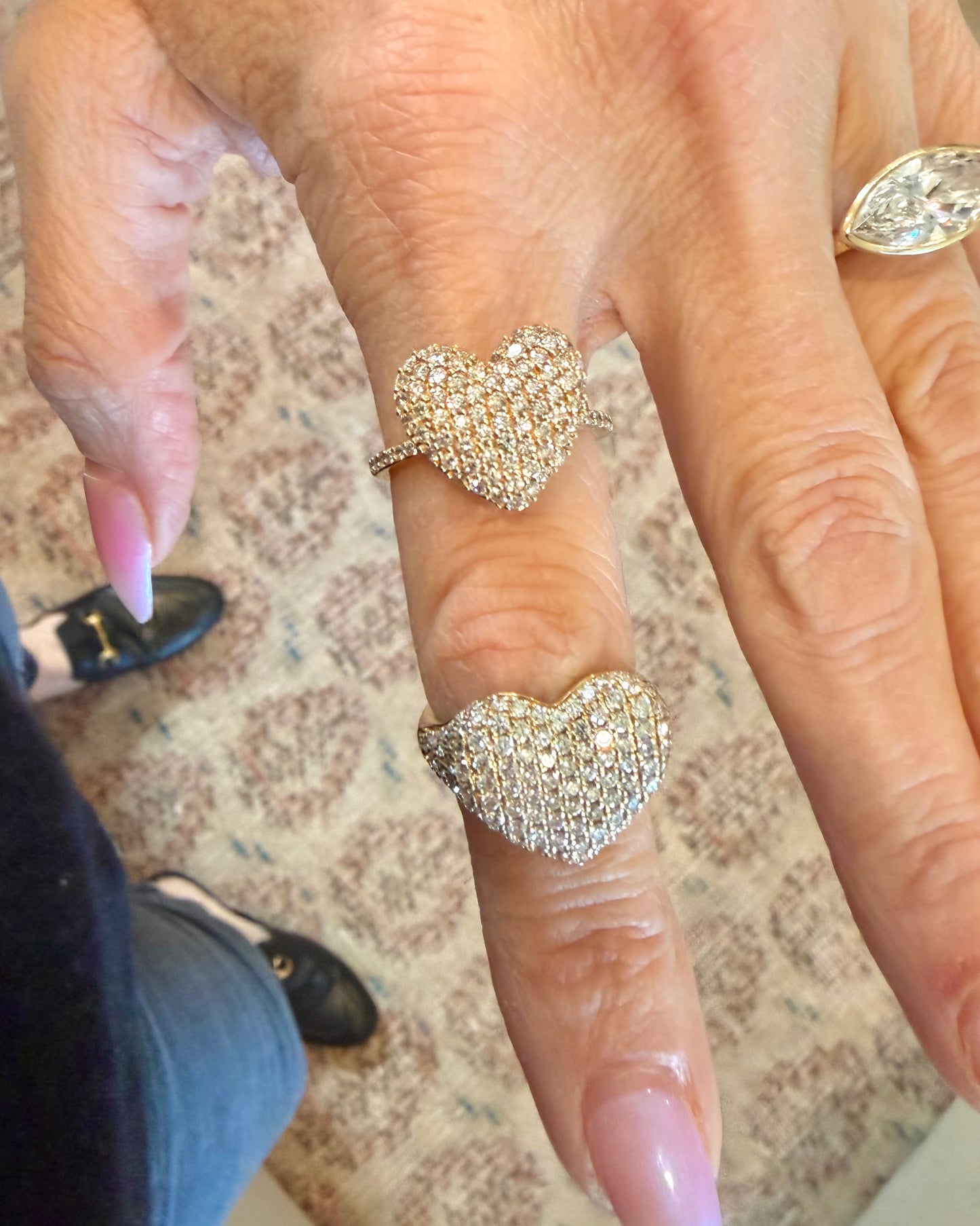 Pavé Diamond Mega Heart Ring
