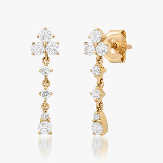 Fleur Dangle Studs