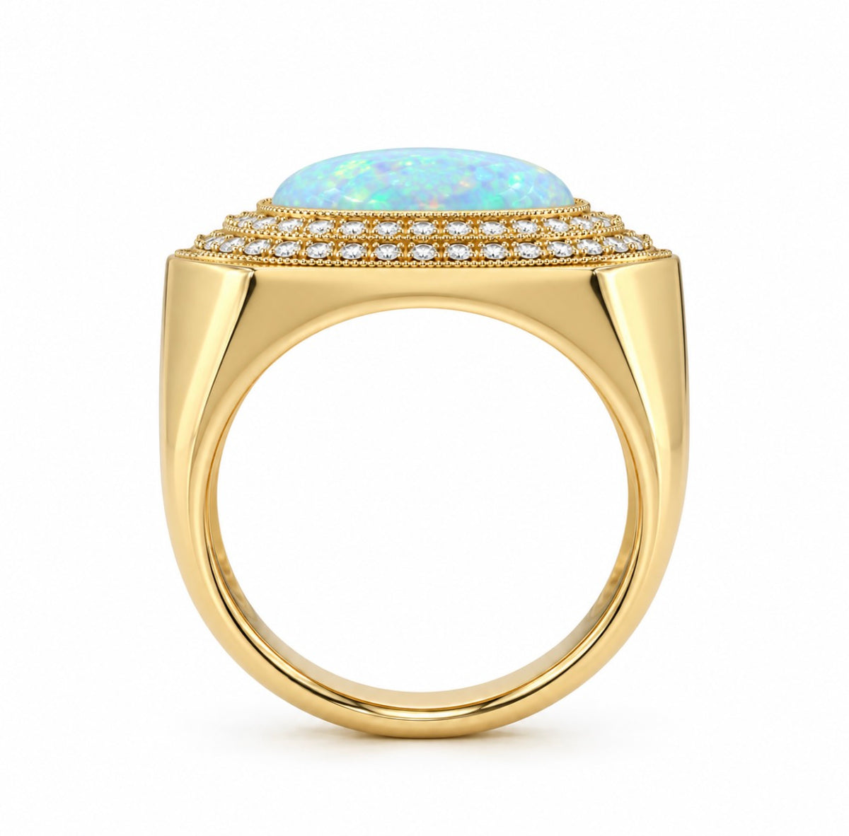 Marquise Opal & Diamond Ring
