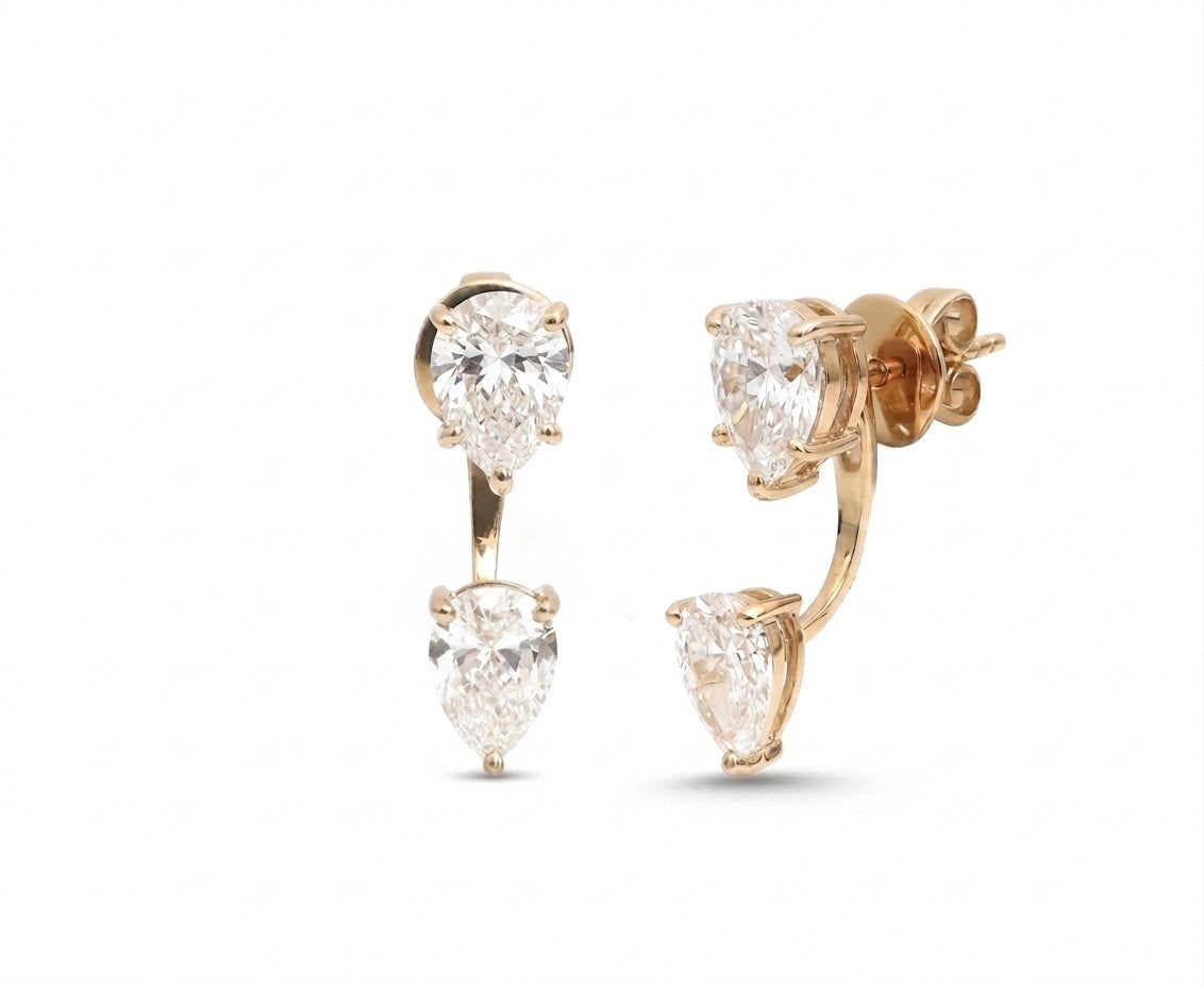 Pear Duo Studs